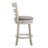 Inspire Q Hooper Counter Height Barstool Antique White Finish/Gray Linen - 2 of 2