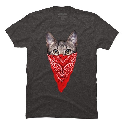 Men's Design By Humans Gangster Cat By clingcling T-Shirt