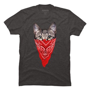 Men's Design By Humans Gangster Cat By clingcling T-Shirt - 1 of 4