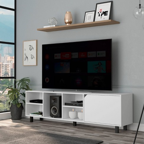 White tv stand up 2024 to 70