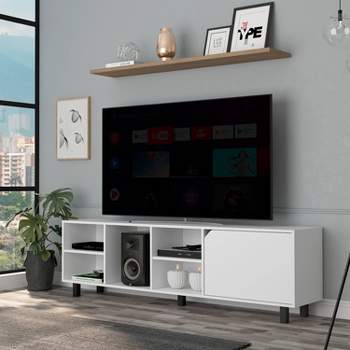 Mobile TV Stand for TVs up to 70" White - Boahaus