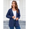 Coolmee Women's Open Front Cardigan Sweaters Fall Fashion Cable Knit Chunky Winter Clothing Outerwear Coats - 2 of 4
