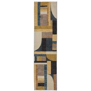 Oriental Weavers Strada STR01 Gold/ Blue Indoor Area Rug - 2'3" x 8' - 1 of 4