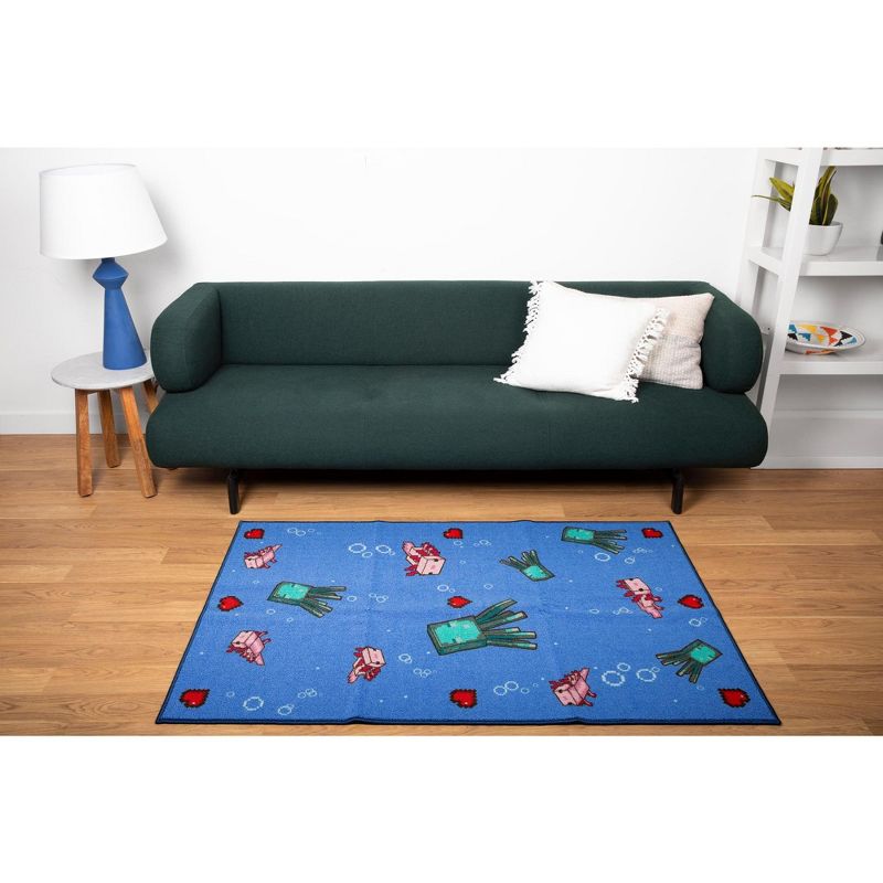 Ukonic Minecraft Underwater Printed Area Rug | 60 x 39 Inches, 4 of 7