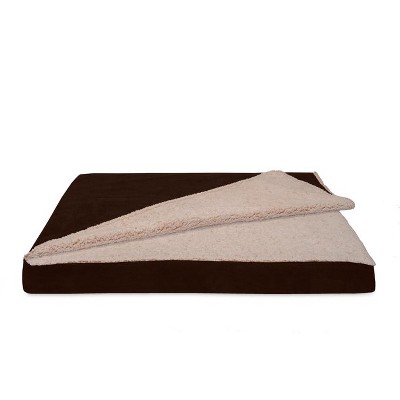 FurHaven Berber & Suede Blanket Top Orthopedic Dog Bed