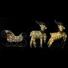 vidaXL Gold Reindeer and Sleigh Christmas Decoration - 100 LEDs, Indoor/Outdoor - All-Weather Mesh, Metal Frame - Multiple Lighting Effects - 4 of 4