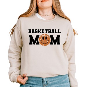 Simply Sage Market Basketball Mom Smiley Face Sweatshirt - 1 of 4