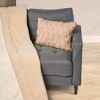 HGTV Art Deco Brushed Faux Fur Pillow Snowbound 14 x 20 inches - 3 of 4