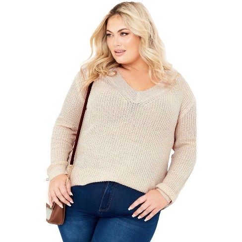 Avenue Women's Plus Size Kasey Sweater - image 1 of 4