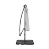 WestinTrends 10 Ft Outdoor Patio Solar LED Cantilever Umbrella with Base Weights - 2 of 3