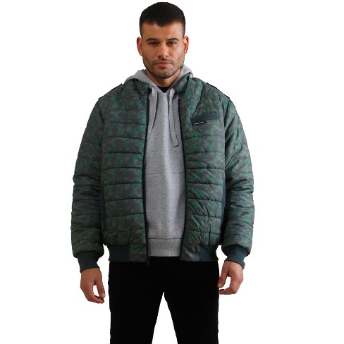 Members Only - Men's Soho Quilted Jacket - Olive Camo - X-large : Target