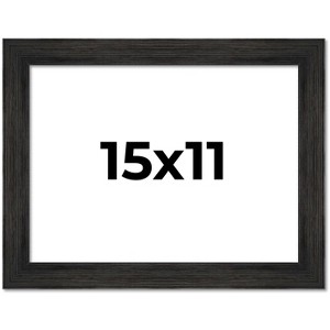PosterPalooza | 15x11 Wide Barnwood Picture Frame, UV Acrylic, 6 Finishes - Grey, Brown, White, and Black - 1 of 4