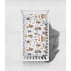 Bacati - Construction Vehicles Yellow Orange Blue Gray 100 percent Cotton Universal Baby US Standard Crib or Toddler Bed Fitted Sheet - 3 of 4
