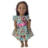 Doll Clothes Superstore Blue Flower Dress Fits 18 Inch Girl Dolls Like Our Gneration American Girl And My Life Dolls - 3 of 4