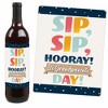 Big Dot of Happiness Happy Grandparents Day - Grandma & Grandpa Party Decorations for Women and Men - Wine Bottle Label Stickers - Set of 4 - 3 of 4