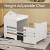 Kids Montessori Weaning Table and Chair Set, Wooden Toddler Table and Chair Set Kids Activity Table Step Stools - 4 of 4