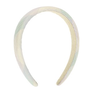 Unique Bargains Women's Classic Elegant PU Headband 6.10"x5.51" Green Yellow 1 Pc - 1 of 4