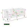 NicBex Modern Loveseat Sofa,Velvet Sofa Bed with Rolled Arms and 2 Pillows for Living Room,Office - 3 of 4
