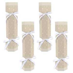 Big Dot of Happiness Tan Confetti Stars - No Snap Simple Party Table Favors - DIY Cracker Boxes - Set of 12 - 1 of 4