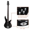 Karl Home GIB 5 String Electric Bass Guitar Full Size SS Pick-up Black - 3 of 4