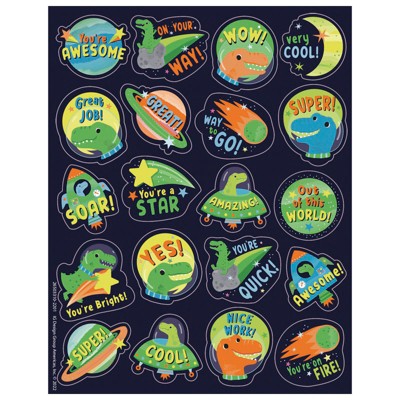 Eureka Dinosaur Dinosaur Breath Scented Stickers, Pack of 80 (Pack of 6)