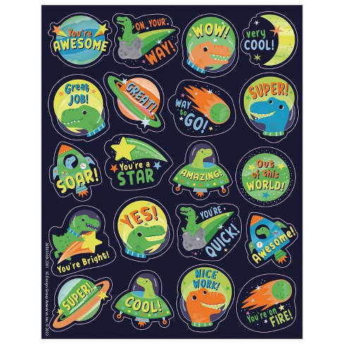 Eureka Dinosaur Dinosaur Breath Scented Stickers, Pack of 80 (Pack of 6) - image 1 of 1