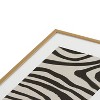 Megan Galante Painted Zebra Metal Framed Art Print - Deny Designs - 3 of 4