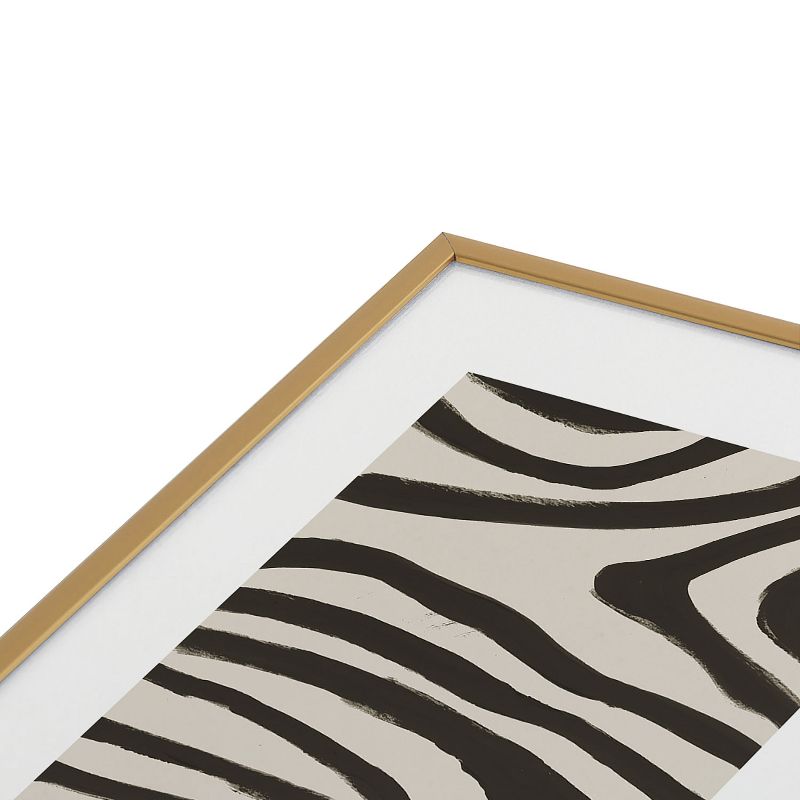 Megan Galante Painted Zebra Metal Framed Art Print - Deny Designs, 3 of 5