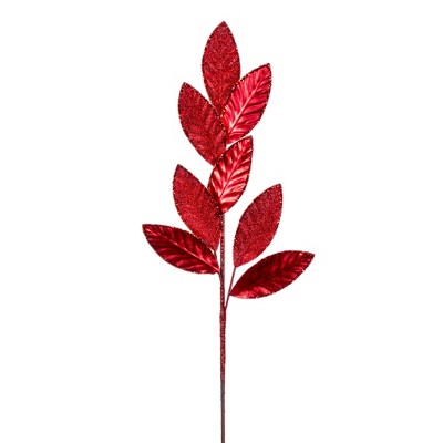 Vickerman 27.5" Metallic Leaf Glitter Spray