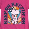 Girls' - Peanuts - Keep On Fitted Short Sleeve Graphic T-Shirt - 2 of 4