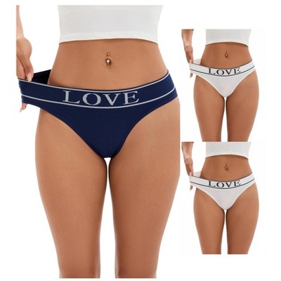 INSPIRE CHIC 3 Packs Women's Mid-Waisted Underwear No Trace Briefs High Elasticity Soft Strech Ladies Panties