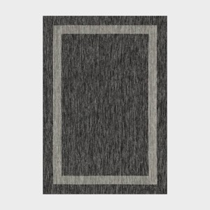 8'X10' Grey Machine Woven Uv Treated Geometric Indoor Outdoor Area Rug 8'X10' Grey Machine Woven Uv Treated Geometric Indoor Outdoor Area Rug