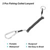 Unique Bargains Retractable Flexible Waterproof Rustproof Lanyard Safety Cord Spiral Lanyard 2 Pcs - 3 of 4