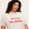 Women's Dance Till Dawn Short Sleeve Graphic T-Shirt - kate spade new york x Target Cream - 4 of 4