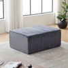 165" Corduroy Modular Sectional Cloud Sofa with Deep Seat, Cup Holders, and No Assembly Required - 3 of 4