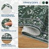 Washable Rug for Living Room Botanical Floral Bedroom Rug Non Slip Soft Vibrant Carpet Low Pile Foldable Floor Mat for Dorm - 4 of 4