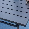 7pc Outdoor Dining Set with Metal Slat Top Table with 1.57" Umbrella Hole & Aluminum Chairs - Captiva Designs: Weather-Resistant Patio Set - 4 of 4