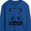 Men's - Pokémon - Pikachu Electric Type Long Sleeve Graphic T-Shirt - 2 of 4