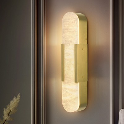 CityFurn 13.8''/20'' LED Alabaster Wall Sconces for Bathroom