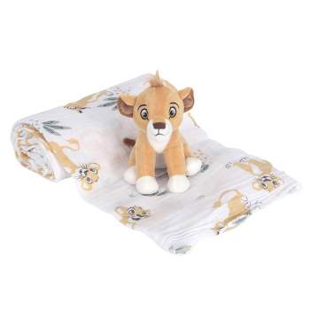 Lambs & Ivy Disney Baby Lion King Swaddle Blanket & Plush Infant Gift Set - 2pk