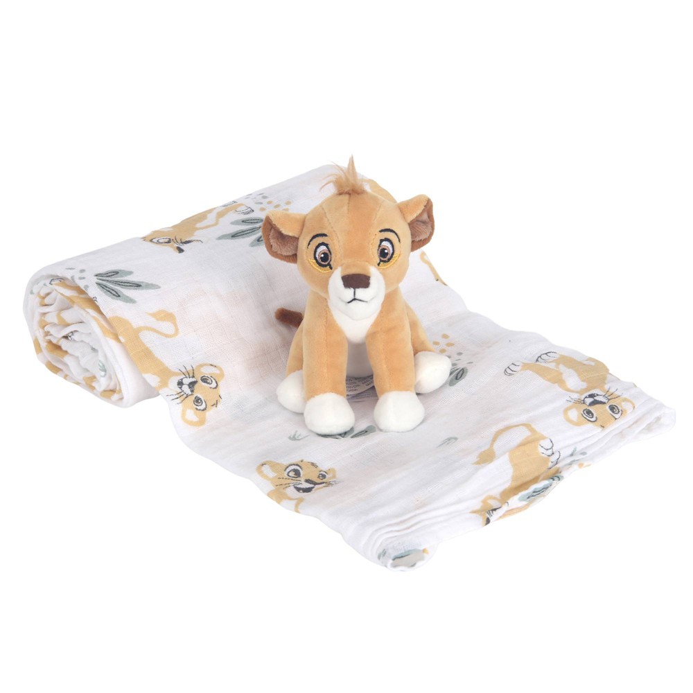 Lambs & Ivy Disney Baby Lion King Swaddle Blanket & Plush Infant Gift Set - 2pk -  83607394