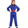 HalloweenCostumes.com Gum-chewing Ticket Winner Costume for Kids, Violet Jumpsuit with Red Belt - 2 of 4
