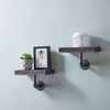 11.7" x 7.6" 2pc Industrial Pipe Wall Shelf Set - Danya B. - 2 of 4