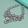 SOHI Women's Crystal Silver Casual Statement Necklace - 3 of 4