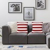 Red and White Stripes Throw Pillow Cover 18x18 in Set of 2 Cushion Modern Farmhouse Pillow Covers - 4 of 4
