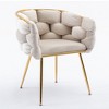 Grungis Velve Accent Chairs Set of 2,Living Room Chairs with Gold Metal Legs,Comfy Chairs for Living Room,Bedroom - 4 of 4