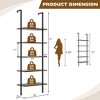 Tangkula 5 Tier Ladder Shelf 71" Height Wall-Mounted Bookshelf Display Storage Organizer - 3 of 4