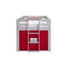 Alaterre Furniture Twin Jasper Junior Kids' Loft Bed, Dove Gray Frame and Playhouse Tent Red/Blue - 4 of 4