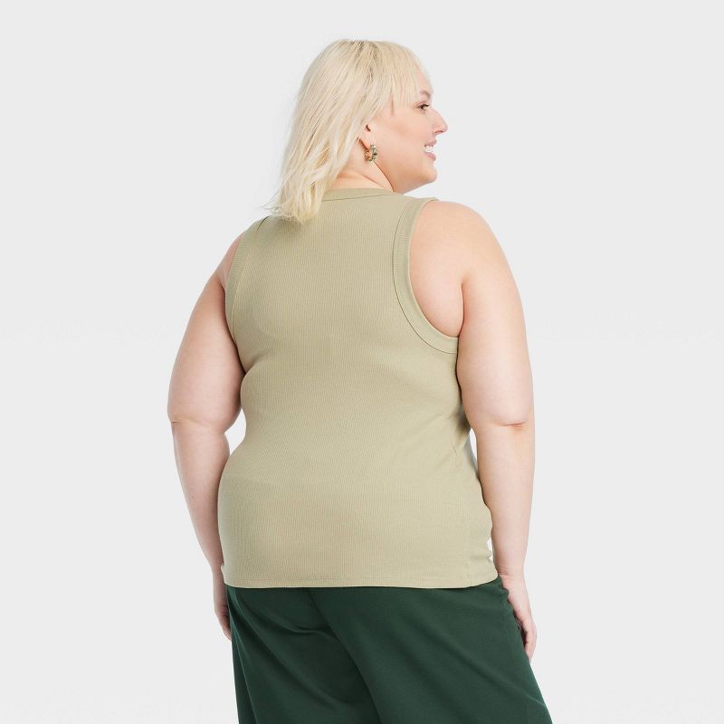 Women's Slim Fit High Neck Tank Top - Ava & Viv™, 2 of 4