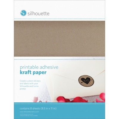 Silhouette Printable Sticker Paper 8.5"X11" 10/Pkg-Kraft